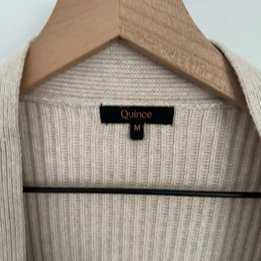 Quince Cream Open-Front Cardigan - Picture 3 of 7